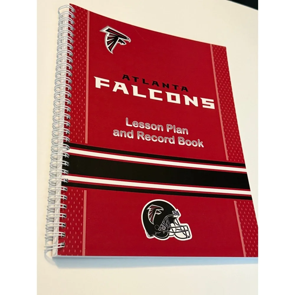 Atlanta‎ Falcons 8.3'' x 11'' Teacher Record Book Lesson Plan Undated Football
